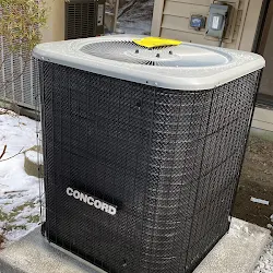 New outdoor air conditioning condenser installed by BnH